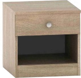 Éjjeliszekrény fiókkal, tölgy sonoma, BETTY 2 BE02-010-00