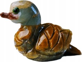 Kacsa figura A jólét harmóniájának szimbóluma Természetes kő Faragott 4 cm