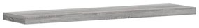4 db szürke sonoma színű szerelt fa fali polc 40 x 10 x 1,5 cm