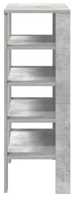 betonszürke szerelt fa cipőtartó 61x32x87,5 cm