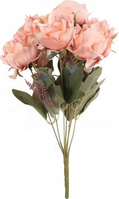 Csokor 7 Rózsa 45CM Világos Lazac Kompozíció Csokrok Váza