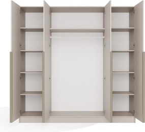 Aldabra Senso 4D gardróbszekrény, 200x56.5x200 cm, kasmír