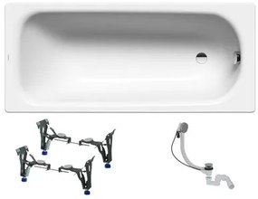 Kaldewei Saniform téglalap alakú kád 160x70 cm zománcozott acél bal és jobb is KWB3621N