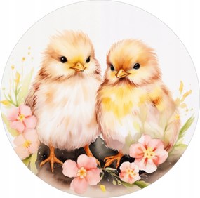 Kerámia poháralátétek x4 Húsvéti dekoráció Csirkék