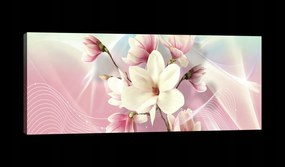 Vászonkép 145x45 Finom magnólia absztrakt virágok rózsaszín tavaszi