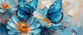 Kép - Kék pillangók (120x50 cm)