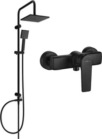 Mexen Tord fali zuhany szett zuhataggal és Lynx zuhanycsappal, fekete - 745940200-70