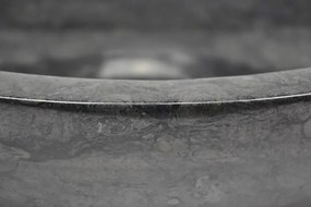 DIVERO Mosdókagyló márvány fekete