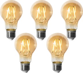 5 darabos E27 dimmelhető LED izzókészlet A60 arany 3W 310 lm 2200K
