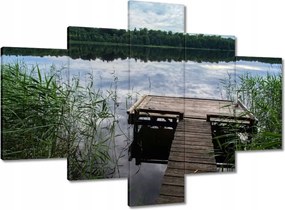 Vászonkép 100x70 Híd a horgász számára