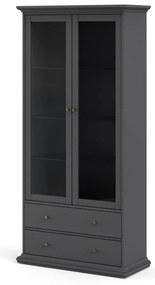 Szürke tálalószekrény 96x201 cm Paris – Tvilum