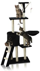 Kaparófa macskáknak Hawaj 138 cm | fekete