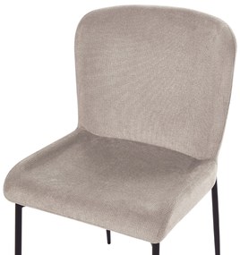 Tópszínű kárpitozott szék kétdarabos szettben ADA Beliani