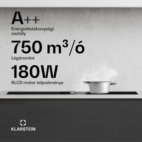 Klarstein AirJet FlexPro Down Air System, Indukciós főzőlap + páraelszívó, Flexi zóna, Booster