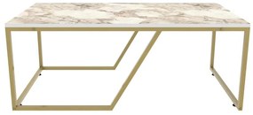 Dohányzóasztal Wendy - White, Gold