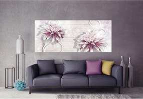 Flizelin fotótapéta Virágok 3D perspektíva Rózsa fehér fa 250x104 +ragasztó