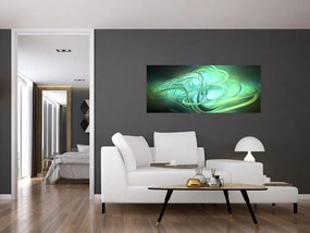 Zöld absztrakció kép (120x50 cm)