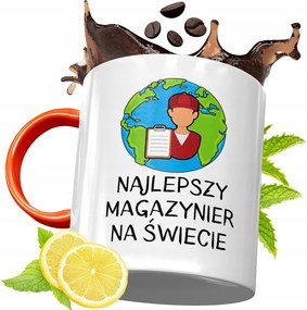 Narancssárga Bögre Raktárosnak Ajándék fényképes nyomattal