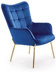 Castel 2 fotel, kék / arany