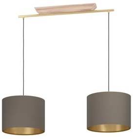 Eglo 390336 - Csillár zsinóron SANTANDRIA 2xE27/40W/230V barna/arany
