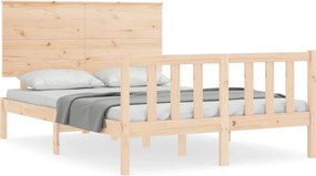 vidaXL tömör fenyőfa ágy matrac nélkül 140 x 190 cm