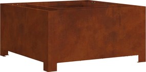 vidaXL Tűzrakó Barna 80 x 80 x 40 cm Időjárásálló acél