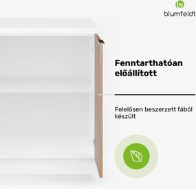 Blumfeldt WoodVista mosogató alatti szekrény, Robusztus, Soft-Close zsanérok, Alumínium fogantyúk