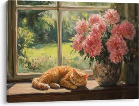 Kép - Macska az ablakban (70x50 cm)