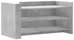 betonszürke szerelt fa dohányzóasztal 100 x 50 x 50 cm