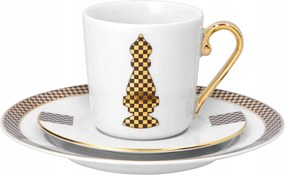 Kávés szett 1 fő részére 3 db-os Jenny Gambit király