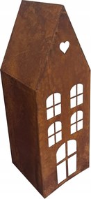 Fém házikó kerti figura rozsda rusztikus dekoráció kert terasz