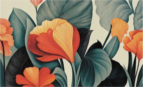 Fotótapéta Flizelin Dekoratív az irodába Színes virágok 416x254 Ragasztó