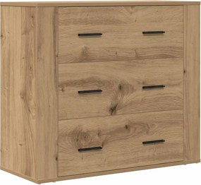 vidaXL kézműves tölgy színű szerelt fa tálalószekrény 80 x 33 x 70 cm