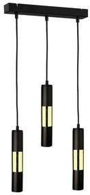 Csillár zsinóron MAGNUMA 3xGU10/50W/230V fekete/arany