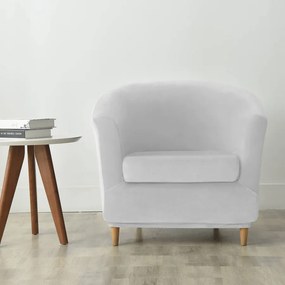 KlubFotel-Huzat (bársonyos, világosszürke)