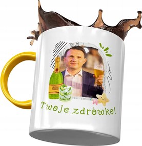 Sárga Bögre Sławomir Mentzen XD Ajándék Nyomtatott Fotóval