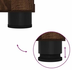 Fürdőszoba bútor szett 2 pcs barna tölgy 76.5 x 35 x 64 cm