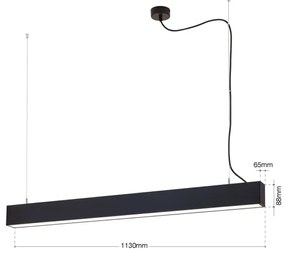 Orion - LED mennyezeti/függesztett lámpa 2 az 1-ben PALKKI LED/38W/230V 3000/4000/5000K fekete