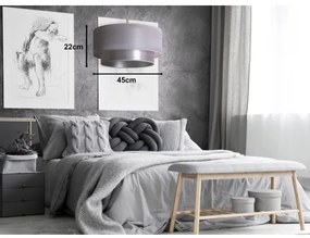 Duolla - Csillár zsinóron NANTES 1xE27/15W/230V á. 45 cm ezüst