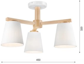 Fali lámpa ELLIE 3xE27/60W/230V fehér