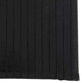 fekete bambusz négyzet alakú szőnyeg 100 x 100 cm