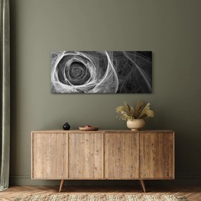 Kép - Absztrakt rózsa fekete-fehér (120x50 cm)