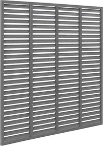 vidaXL szürke WPC lamellás kerítés 180 x 180 cm