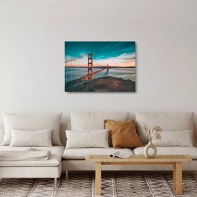 Kép - Golden Gate, San Francisco (üvegen) (70x50 cm)