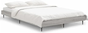 vidaXL sonoma tölgyszínű szerelt fa ágykeret 120 x 190 cm