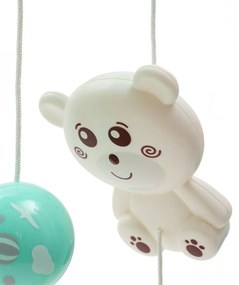 Baby Mix körhinta a kiságy felett fényvetítővel,zöld színű