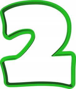 Forma Lyukasztó Sütemény- és Mézeskalácsvágó Születésnapra Szám 2 8cm