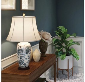 Elstead KÉK-TRAD-WP-TL - Asztali lámpa BLUE TRADITIONAL 1xE27/60W/230V