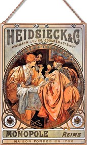 Alphonse Mucha - Heidsieck and Co üvegkép, falikép