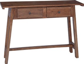 vidaXL Asztal fiókkal Barna 110 x 30 x 79 cm Tömör Mahagóni Fa